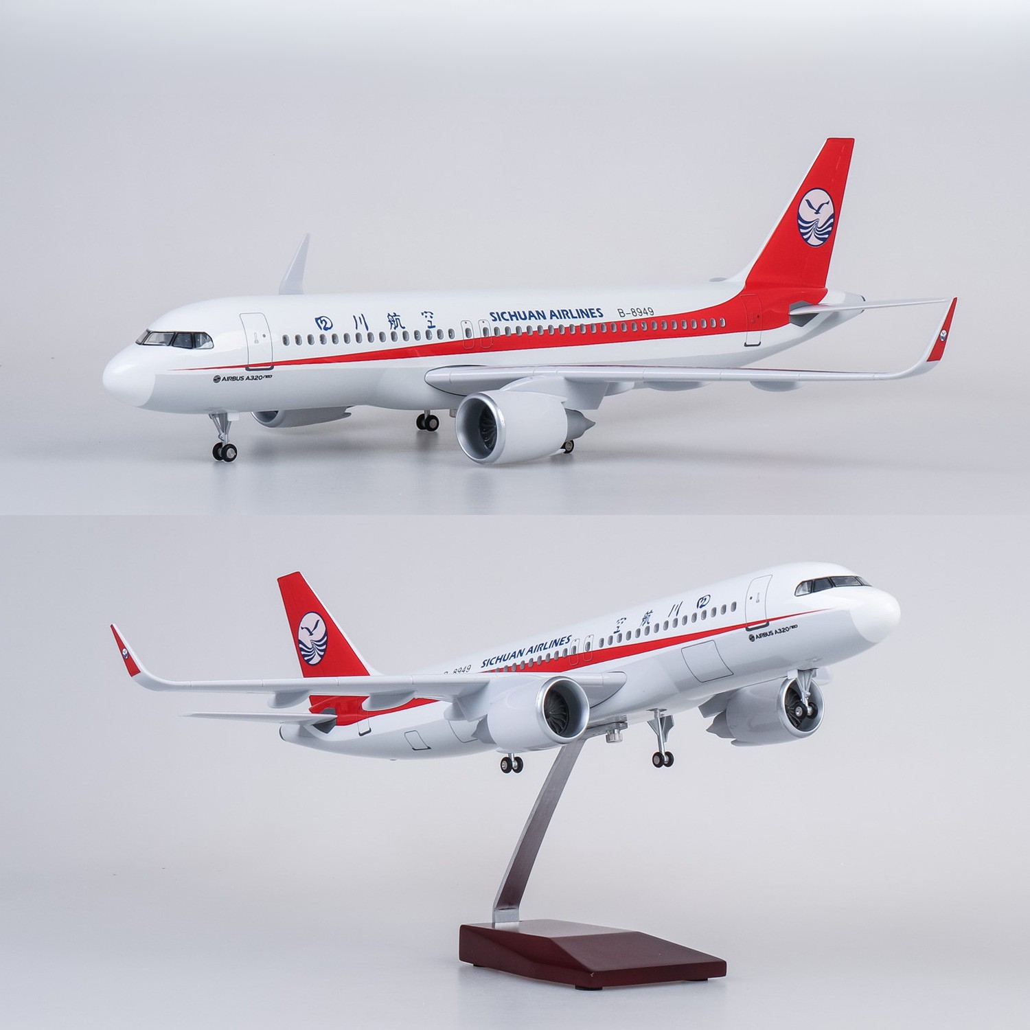 Model Kit Plane - 47cm Large Scale Sichuan A320 Diecast