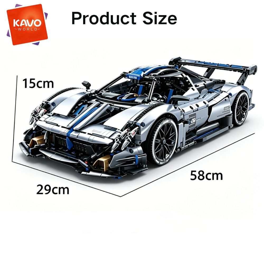 KAVOWORLD 3526pcs Silver Blue  - Model Kit Runner review and price