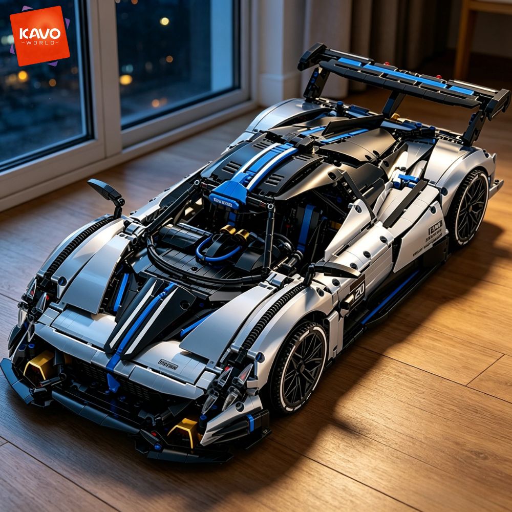 KAVOWORLD 3526pcs Silver Blue  - Model Kit Runner review and price
